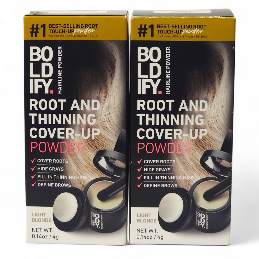 Boldify Root And Thinning Cover Up Lot 2 Powder Light Blonde Hairline Gray Hair
